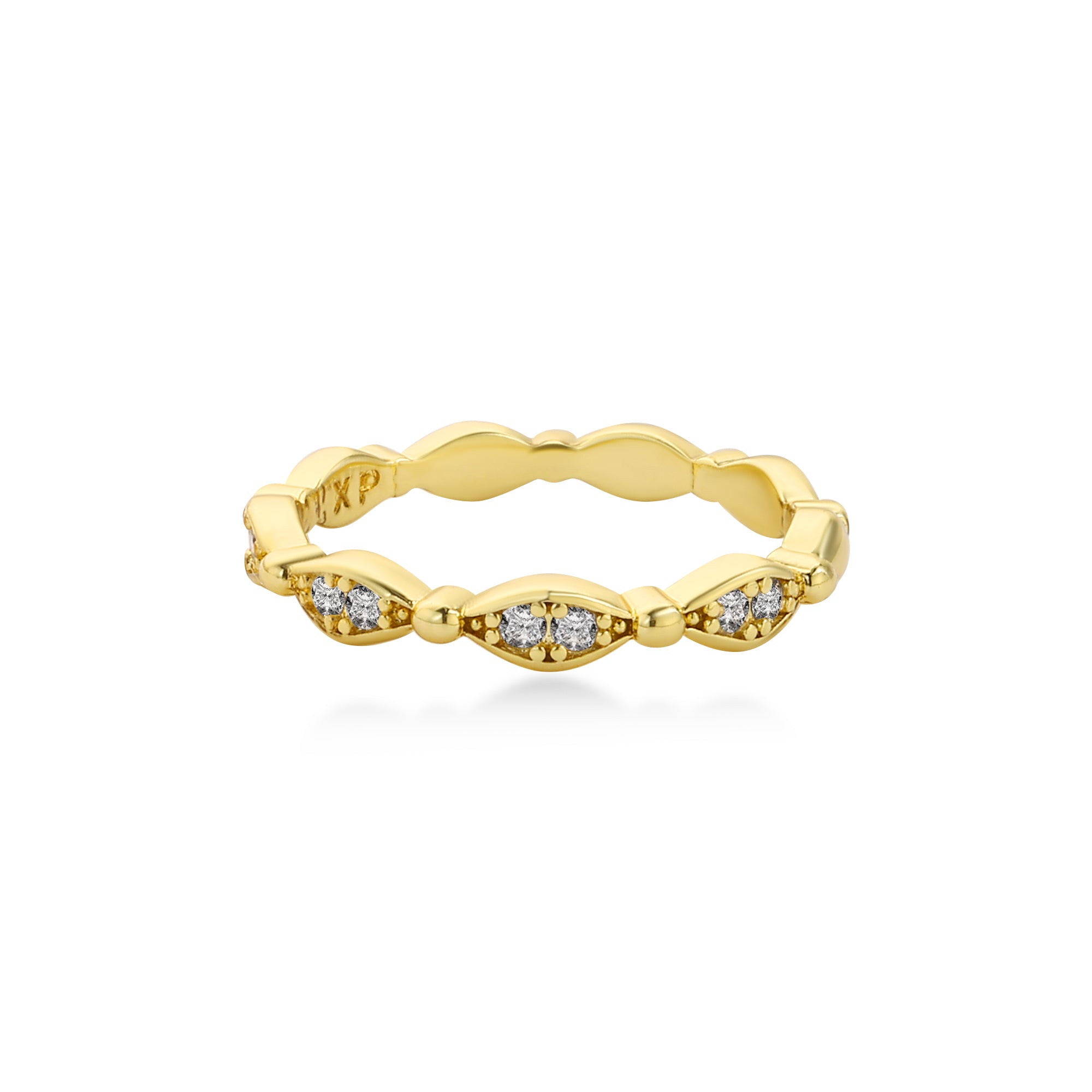 Split Prong Diamond Wedding Ring Lab Diamond, 14K Yellow Gold
