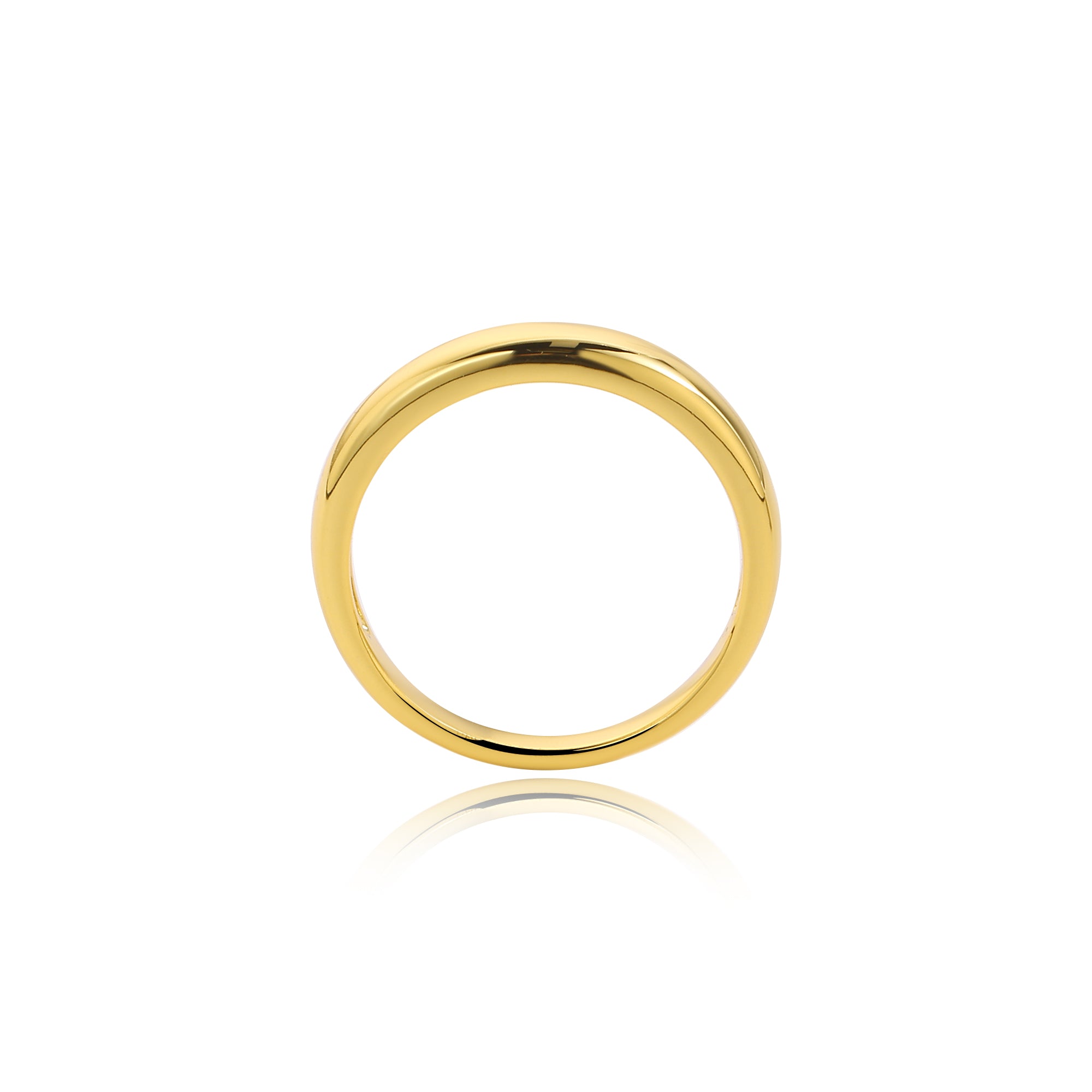 Thick Band Gold Lab Diamond Wedding Band in 14K Yellow Gold