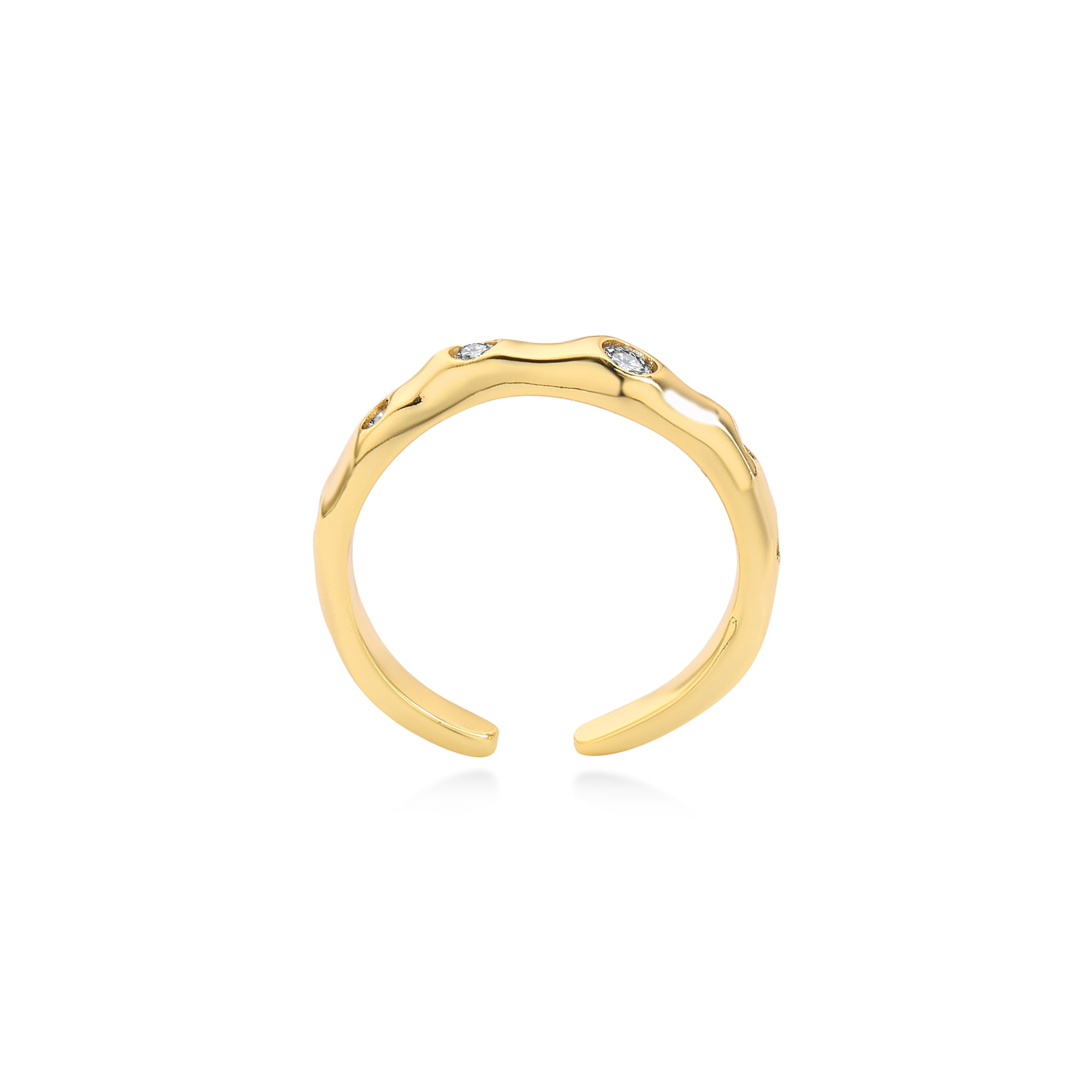Flush Setting Diamond Wedding Ring Lab Diamond, 14K Yellow Gold