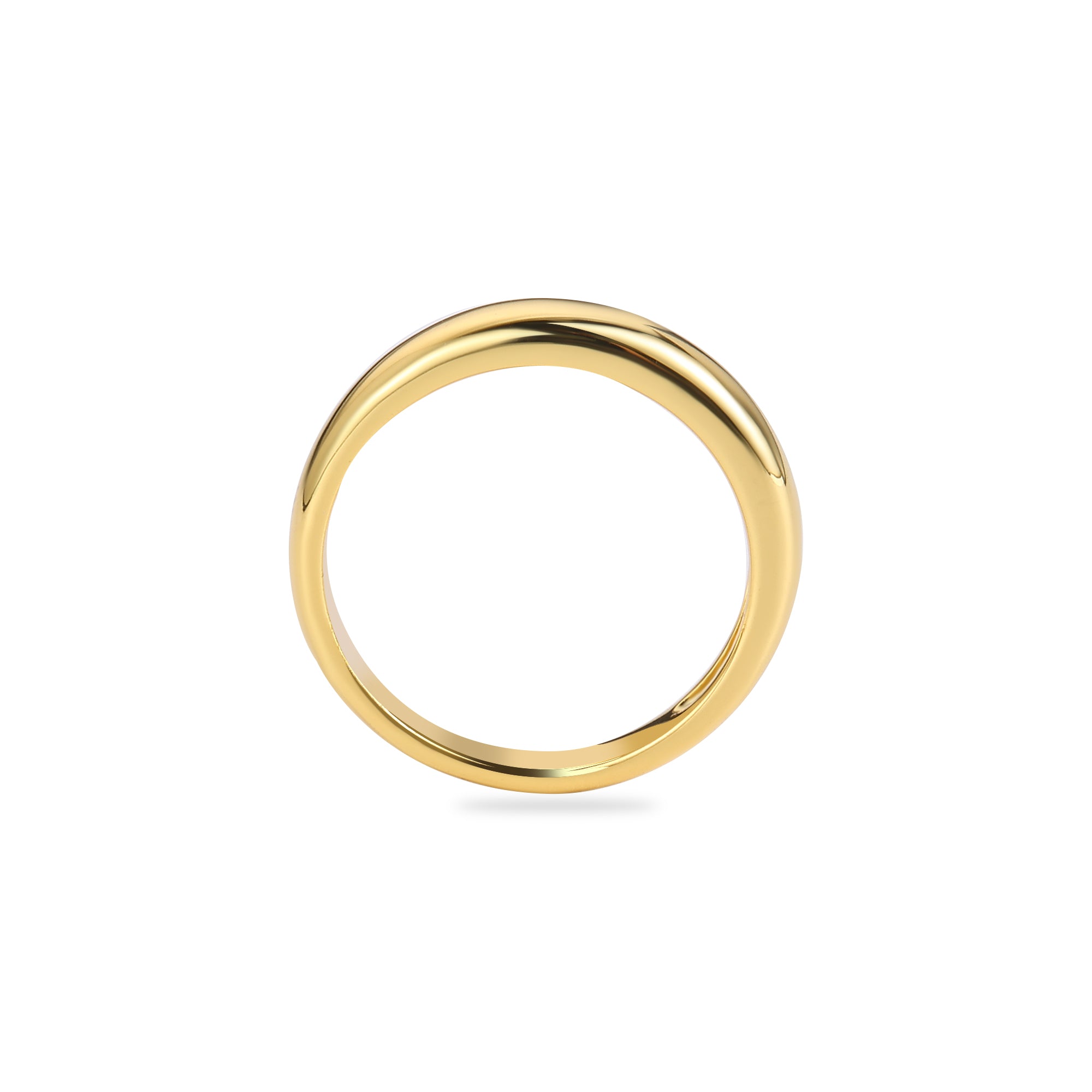 Minimalist Gold Lab Diamond Wedding Band in 14K Yellow Gold