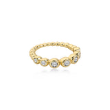 Bezel Set Wedding Rings Lab-Grown Diamond, 14K Gold Yellow