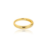Thick Band Gold Lab Diamond Wedding Band in 14K Yellow Gold
