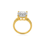 Solitaire Prong-Set Cushion Cut Engagement Ring with Lab-Grown Diamond, 14K Yellow Gold