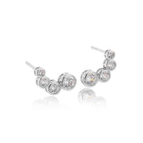 Multi-Shaped Round Lab Diamond Stud Earrings Lab Diamond, 14K White Gold