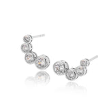 Multi-Shaped Round Lab Diamond Stud Earrings Lab Diamond, 14K White Gold