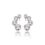 Multi-Shaped Round Lab Diamond Stud Earrings Lab Diamond, 14K White Gold