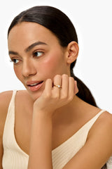 14K Yellow Gold Asscher NSEW Lab Diamond Engagement Ring