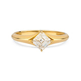 14K Yellow Gold Asscher NSEW Lab Diamond Engagement Ring