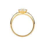 14K Yellow Gold Asscher NSEW Lab Diamond Engagement Ring