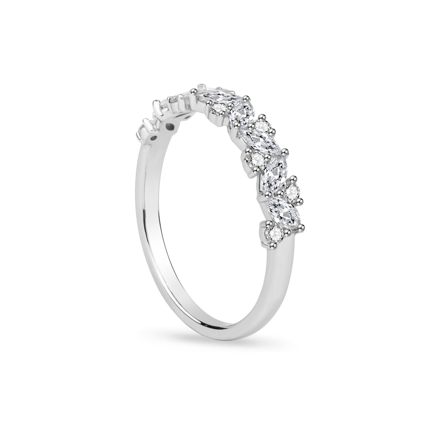 Marquise Shared-Prong Platinum Ring