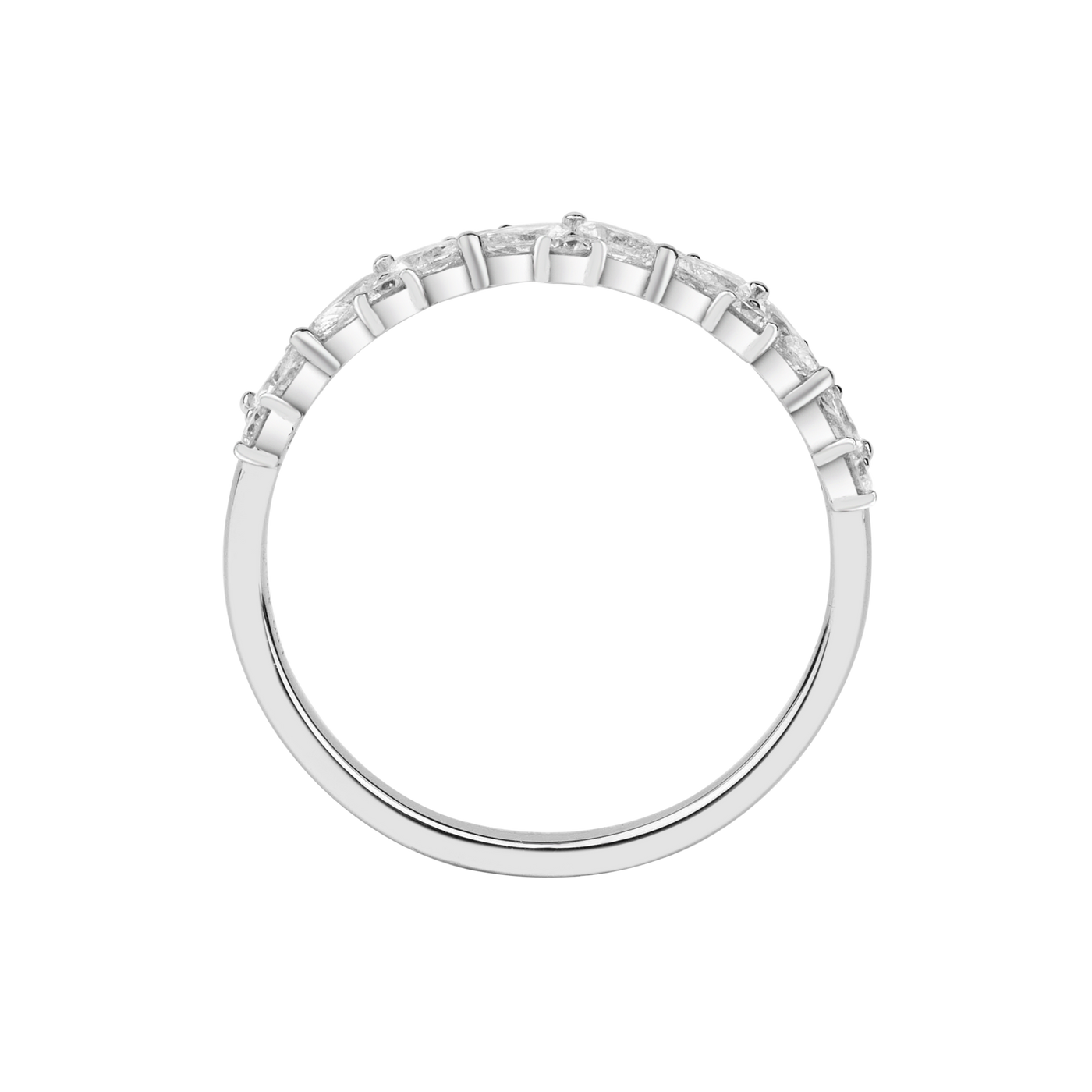 Marquise Shared-Prong Platinum Ring