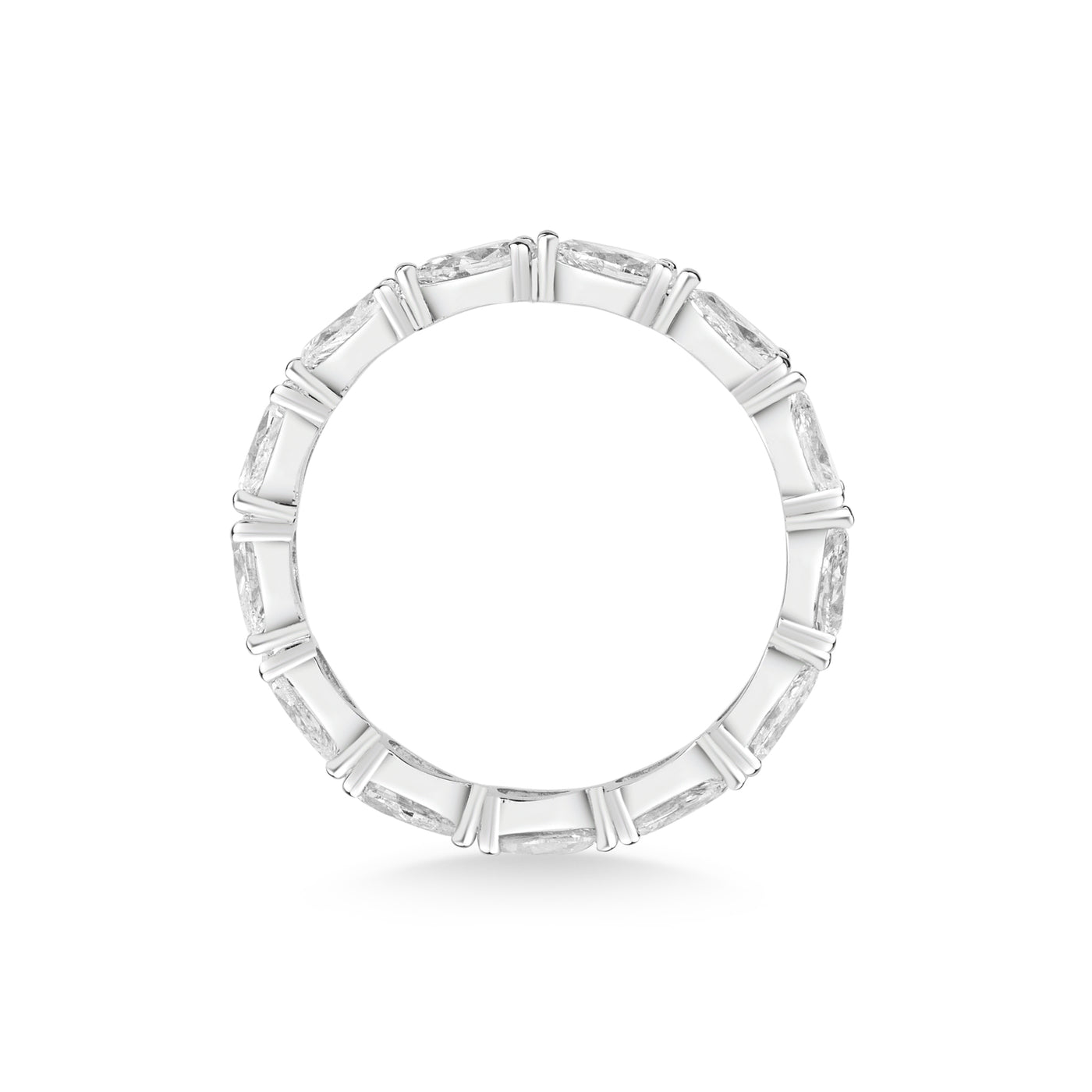Platinum Pear Shared-Prong Lab Diamond Ring