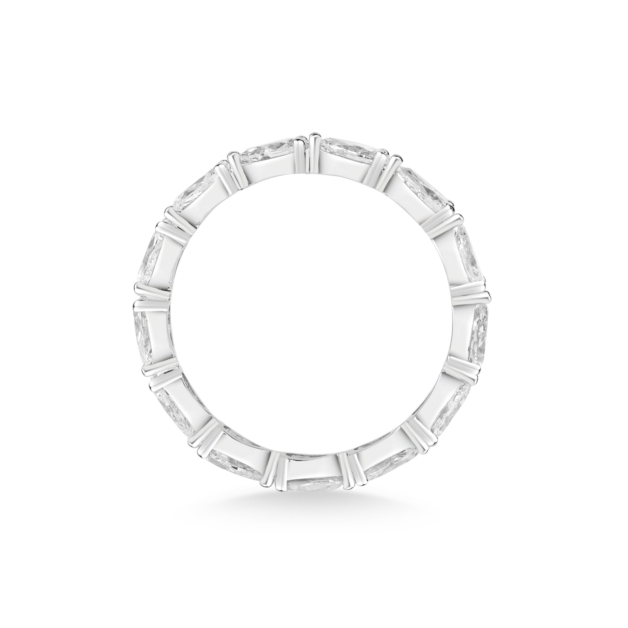 梨型　シェアードプロングラボグロウンダイヤモンドリング　プラチナ製