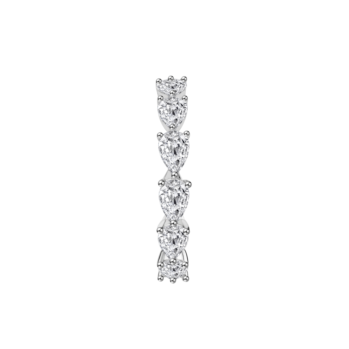 Platinum Pear Shared-Prong Lab Diamond Ring