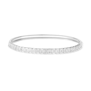 6.28CT Emerald Arranged Lab Diamond Bracelet in 14K White Gold