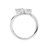 Toi & Moi Lab Diamond Engagement Ring in White Platinum