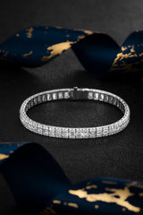 Criss Pavé Setting Lab-Created Diamond Bracelet, 14K White
