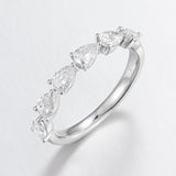 Pear Channel Setting Lab-Created Diamond Ring, Platinum