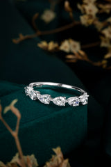 Pear Channel Setting Lab-Created Diamond Ring, Platinum