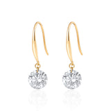 Round Solitaire Lab-Created Diamond Earring, 18K Gold