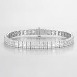 Criss Pavé Setting Lab-Created Diamond Bracelet, 14K White