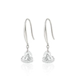 Heart Solitaire Lab-Created Diamond Earring, 18K White